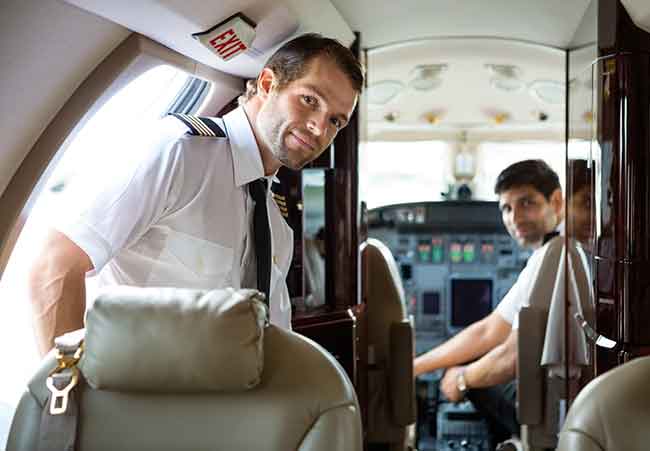 two flight crew on flights to New York